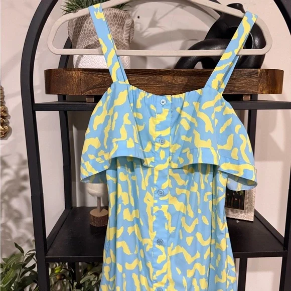 Derek Lam Blue and Yellow Maxi Dress - Picture 5 of 10